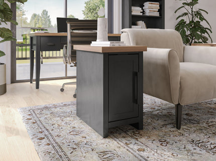 Chairside Table - Black / Whiskey