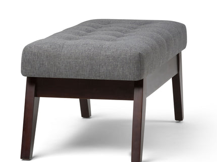 Draper - Upholstered Mid Century Tufted Ottoman Bench