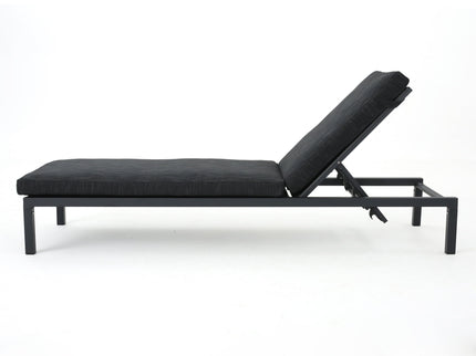 Modern Chaise Lounge With Wate Resistant Fabric Cushions