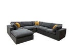 Dark Gray / 2 Pc. Symetrycal Sectional, Ottoman