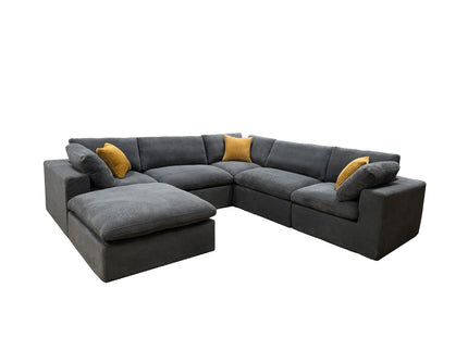 Custom Configuration Modular Sectional & Toss Pillows