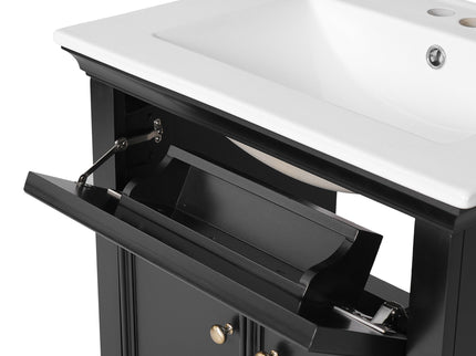 Modern Bathroom Vanity With Tip-Out Drawer And Soft-Close Hinges
