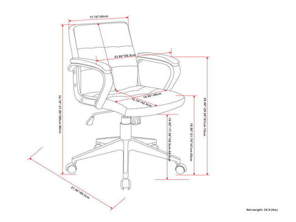 Brewer - Swivel Office Chair - Distressed Blue