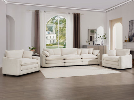Elegant Oversized Sectional Sofa Set With Deep Seats And Flexible Layout