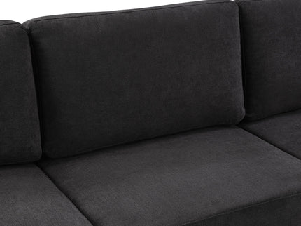 Modern 3 Seater Upholstered Sofa With Curved Design