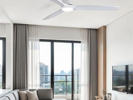 52" Ceiling Fan With Light, Dimmable DC Reversible Motor, 3 Blades