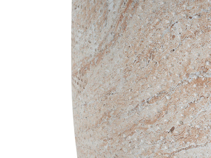 Outdoor / Indoor Lightweight, Concrete Side Table, Travertine - Beige