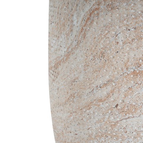 Outdoor / Indoor Lightweight, Concrete Side Table, Travertine - Beige