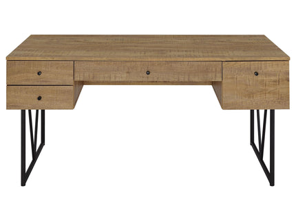 Vellun - 4 Drawer Writing Desk - Mango Color