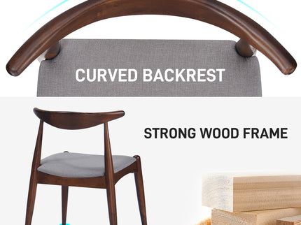 Dining Chairs With Ergonomic Backrest & Comfort Cushions (Set of 2)