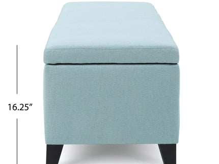 Contemporary Storage Ottoman Bench With Upholstery