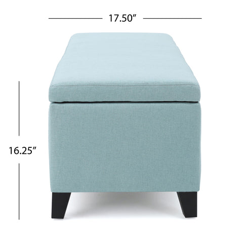 Contemporary Storage Ottoman Bench With Upholstery