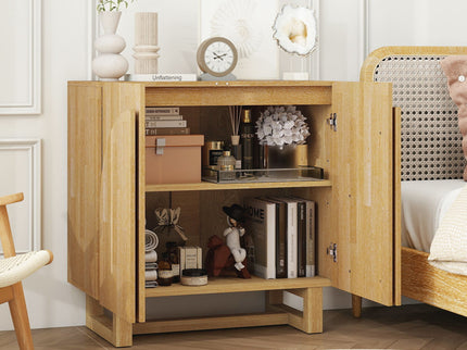 2 Door Cabinet, Suitable For Bedroom - Natural