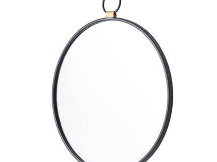 Wall Mirror With Frame, Contemporary Minimalist Accent Mirror For Living Room, Foyer, Entryway, Bedroom - Black