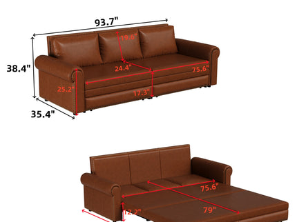 Chesterfield Sofa & Pull Out Bed