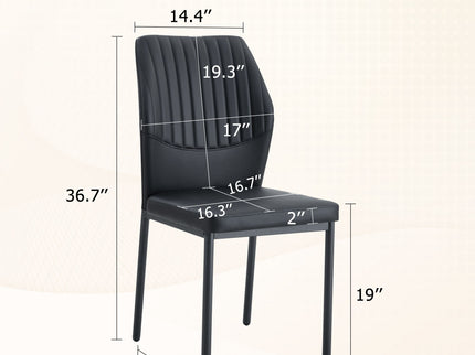 Ergonomic Simple Chair With Metal Leg