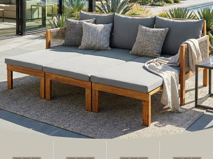 Outdoor 3 Seat Patio Sunbed
