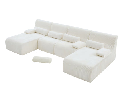 Oversized Sectional Sofa, Living Room Seating With Modular Design