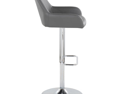 Daniella - Contemporary Adjustable Barstool With Swivel With Rounded Rectangle Footrest (Set of 2)