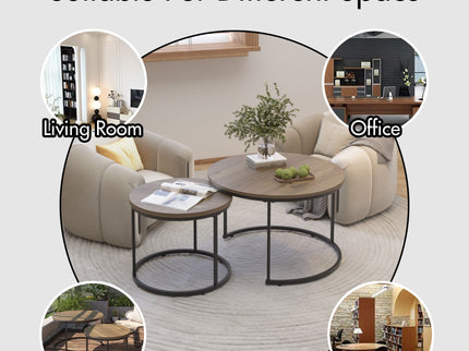 Round Nesting Coffee Table (Set of 2)
