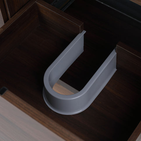 Floating Bathroom Vanity With Resin Sink And Soft Close Doors