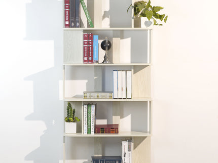 Modern 5 Tier Open Storage Bookcase