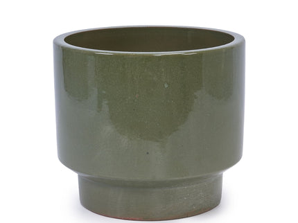 3 Pieces Ceramic Flowerpot, Planter For Patio, Garden Or Windowsills - Antique Light Green