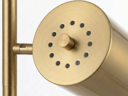 Harmony - Floor Lamp With Rotary Switch Triple Spots Block Base - Gold