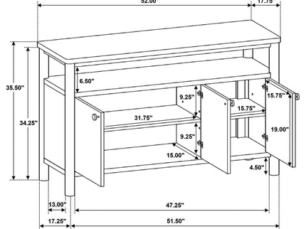 Graham - Sideboard With Open Shelf - Walnut