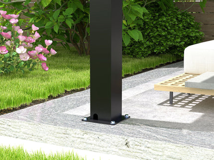 Louver Pergola Steel Louvers & Frame - Black