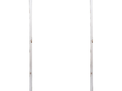 Large Wooden Wall Art Panels With Distressed Round Mirror Accents (Set of 2) - White