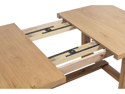 6 Piece Extension Leaf Dining Set With Expandable Table, Spindle Back Chairs And Bench - Natural