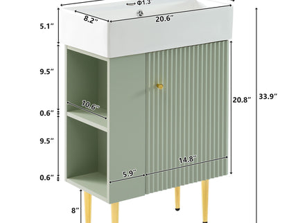 Bathroom Vanity, Combo Cabinet, Bathroom Storage Cabinet, Single Ceramic Sink