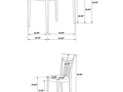 Liandra - 5 Piece Dining Set - Chestnut