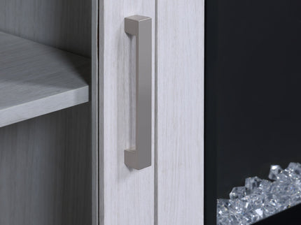 Summit - TV Stand Console With Fireplace - White Walnut Finish