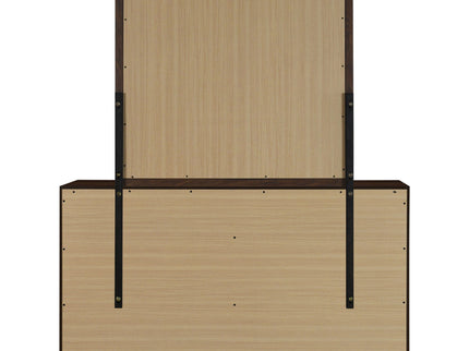 Anza - 6 Drawer Dresser With Mirro - Walnut