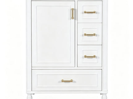 Modern Bathroom Vanity With Sink, Soft Close Doors, 3 Drawers