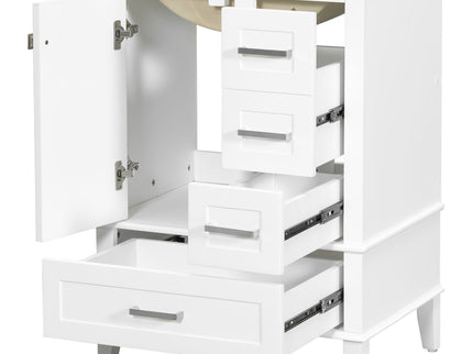 Bathroom Vanity, Modern Bathroom Cabinet With Sink Combo Set, Bathroom Storage Cabinet With A Soft Closing Door And 3 Drawers, Solid Wood Frame