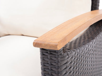 Isla - Transitional Chat Set With Water Resistant Cushions - Teak