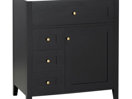Modern Bathroom Vanity With Sink, 3 Drawers And Adjustable Shelf