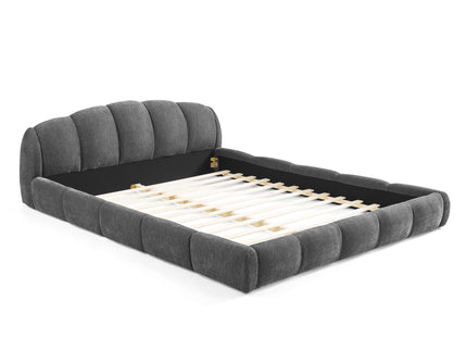 Upholstered Platform Bed Frame, Low Profile Floor Bed, No Box Spring Required
