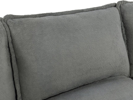 Modern Sofa Set With Double Layer Cushion And Side Storage Pockets