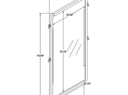 Bangor - Full Length Floor Mirror - Black