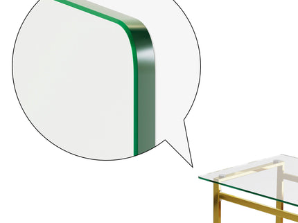 Modern Minimalist Rectangular Dining Table With Tempered Glass Top
