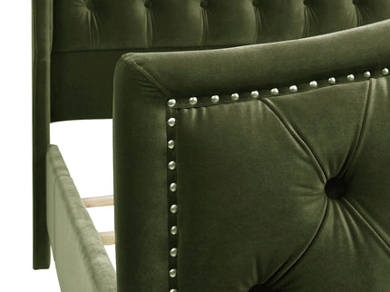 Marcella - Upholstered Shelter Headboard Bed Set