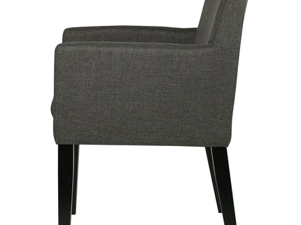 Yorkshire - Upholstered Dining Arm Chair With Cushioned Arms (Set of 2) - Gray