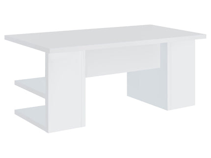 Hannah - 4 Shelf Writing Desk With Open Shelving - White