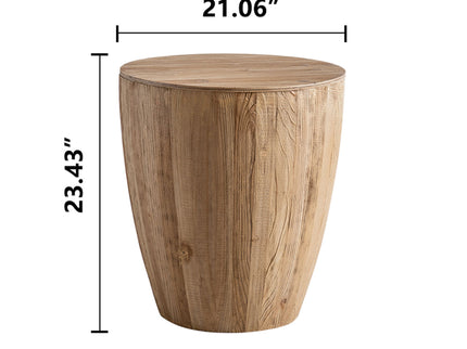 Vintage Style Barrel Coffee Table With Storage