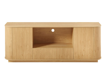 Modern Wavy TV Stand Rounded Sideboard With Storage Cabinet