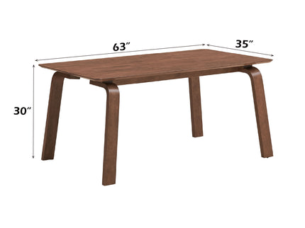 Ginny - 5 Piece With Side Chairs Dining Room Set - Walnut